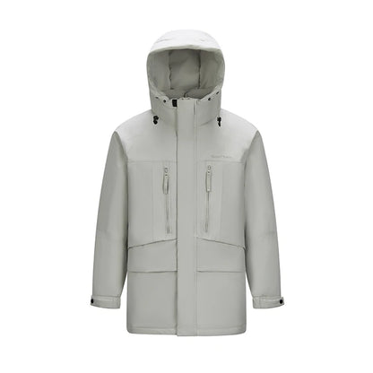 Semir Down Jacket Men Mid-Length Hooded Sport Colorblock 2025 Winter Man Clothes Warm Outerwear Windproof Warm Colorblock Design