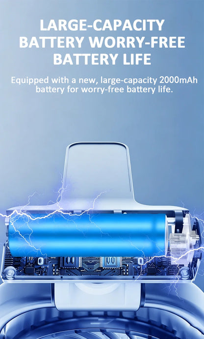 Car Cooling Clamp Fan Brushless Motor USB Rechargeable Fan  3 Speed Wind Rotatable Portable 5 Leaves Fan Car Electronic Tool