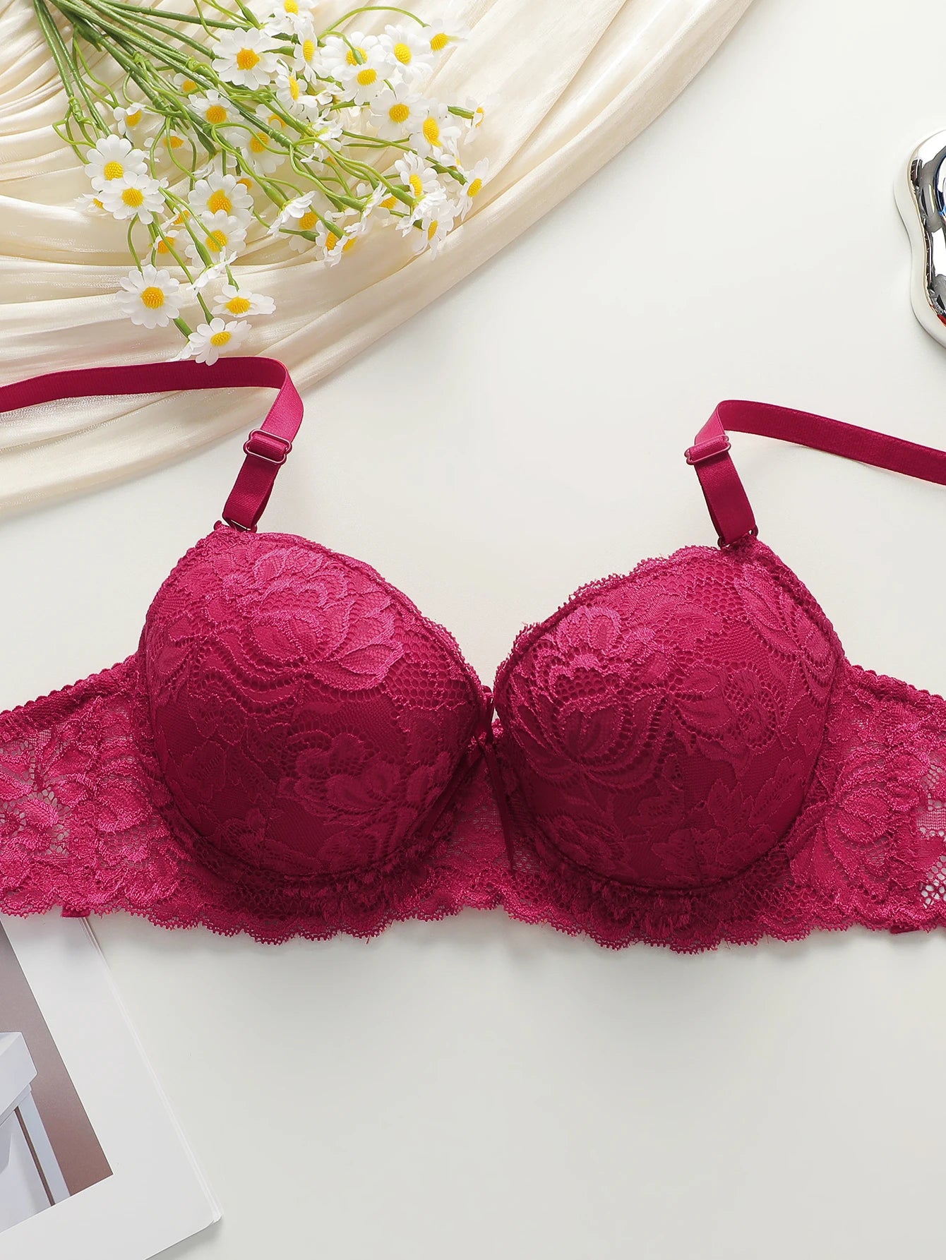 2-piece set of colorful lace combination for gathering and lifting daily bras lingerie set for women sexy  Lingerie 2 sets A2155
