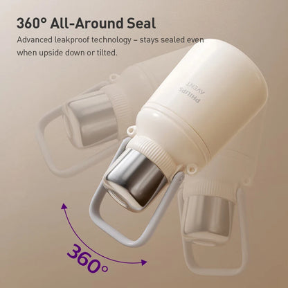 Philips handheld thermos bottle 1L thermos cup, children's handheld thermos pot,leak-proof,316 stainless steel construction