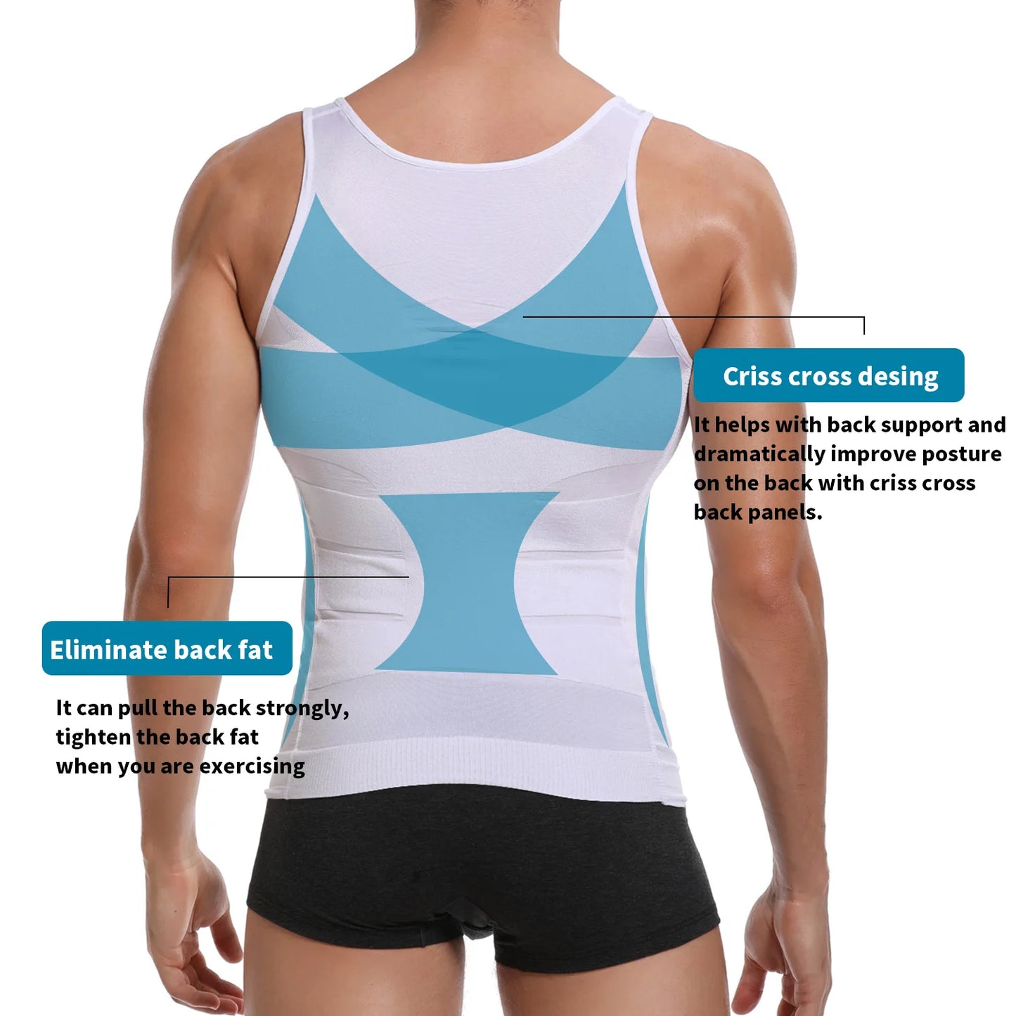 Men's Slimming Body Shapewear Corset Vest Shirt Compression Abdomen Tummy Belly Control Slim Waist Cincher Underwear Sports Vest