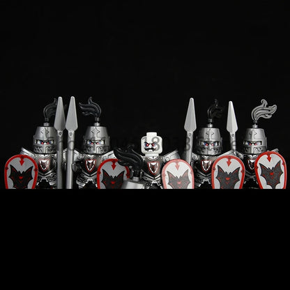 Green Dragon Raven Knights Shield Action Figures MOC Medieval Ancient Knights Scene Building Block Creative Toys for Children