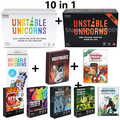 Unstable Games Happy Little Dinosaurs Board Game Funny Unicorns Card Game Family Board Games for 2-4 Players