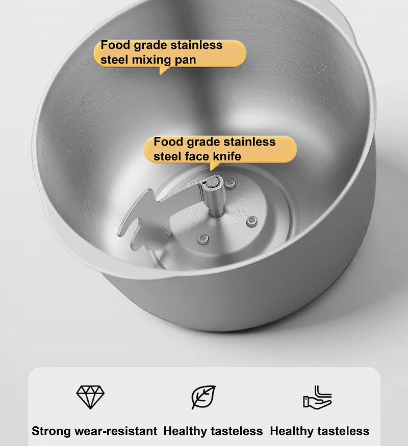 5L Auto Dough Kneading Machine Home 304 Stainless Steel Timing Dough Mixer Multi-functional Fermentation Integrated Kitchen Tool