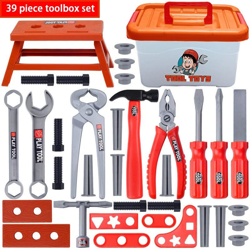 DIY Pretend Play Toy Simulation Repair Tools Set Electric Drill Screwdriver Tool Repair Toolbox Educational Toys For Children
