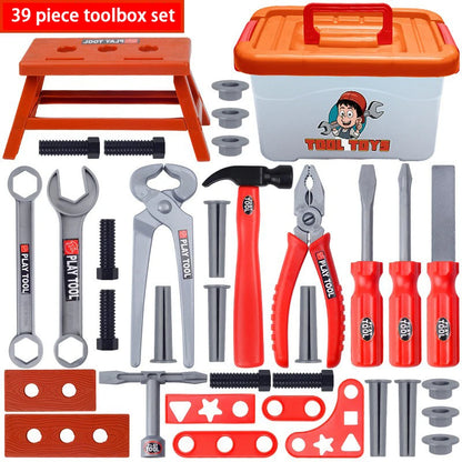 DIY Pretend Play Toy Simulation Repair Tools Set Electric Drill Screwdriver Tool Repair Toolbox Educational Toys For Children