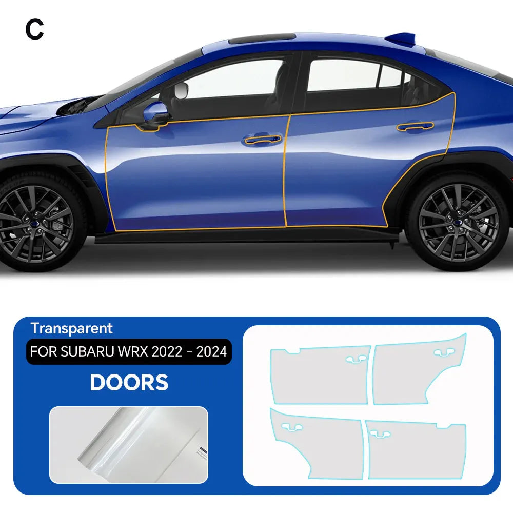 9Mil For Subaru WRX 2022-2024 PPF TPU Pre-cut Paint Protection Film Anti-Scratch Invisible Clear Resistant Car Wrap Film