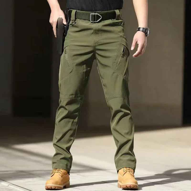 Autumn Tactical Pants Men Casual Work Cargo Trousers Waterproof Multi-pocket Wear-Resistant Outdoor Training Camouflage Trousers