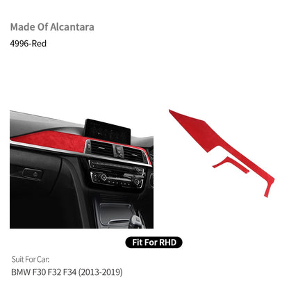For BMW F30 F32 F34 Center Console Dashboard and Instrument Panel Trim Sticker Car Interior Tuning Accessorie Made of Alcantara