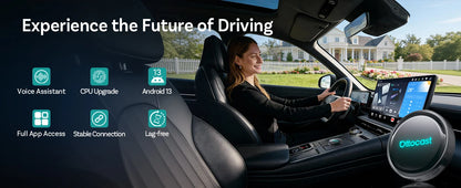OTTOCAST P3 Pro Android Car Box Smart Car System for Car with AI Voice Assistant Cloud SIM 4G Dual Screen Fast Wireless Connecti
