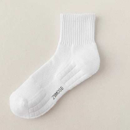 1pc 4pcs 5pcs 10pcs Socks Men's Cotton Spring Towel Bottom with Velvet Mid-tube White Stockings Thickened Sports Basketball Sock