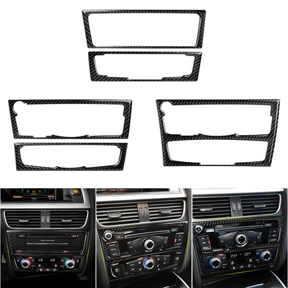 Car Center Console Gear Shift Panel Set, For Audi A4 S4 RS4 A5 S5 RS5 (2007-2016) Carbon Fiber Interior Sticker Trim Accessories
