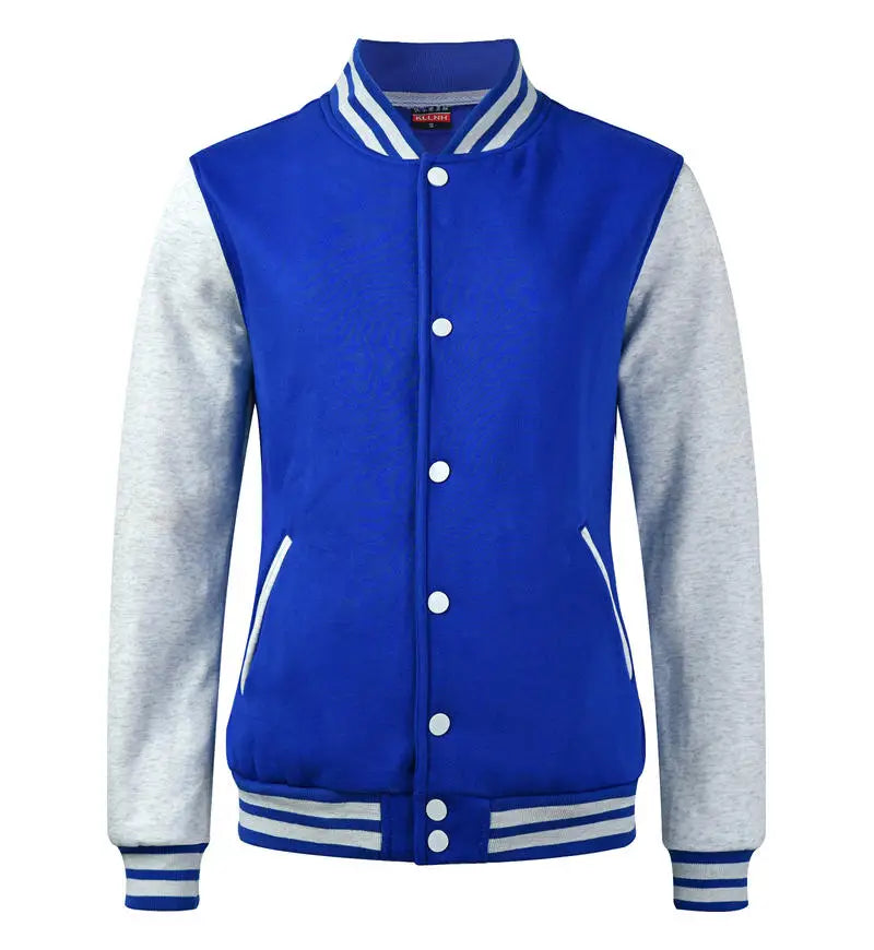 Winter Fashion Button-down Versatile Multi-color Street Style Baseball Jacket Custom Printing Company Logo Men's Bomber Jacket