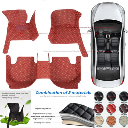 3D PU-leather Waterproof Custom Car Floor Mats For Toyota RAV4 2005-2025 Years Auto Carpets Coche Accessorie Liners