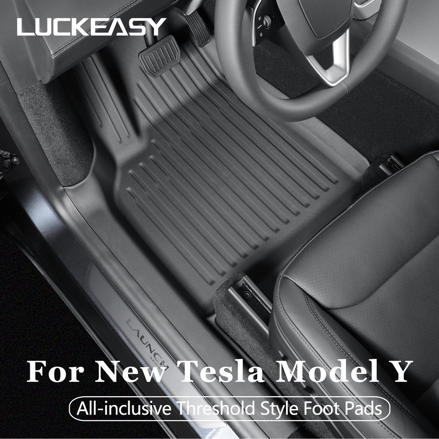 for Tesla Model Y Juniper/Launch 2025 Car Floor Mats All-inclusive Threshold Style Foot Pads Protective Pad Interior Accessories