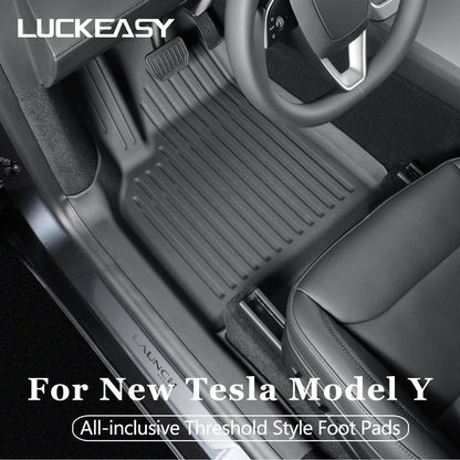 for Tesla Model Y Juniper/Launch 2025 Car Floor Mats All-inclusive Threshold Style Foot Pads Protective Pad Interior Accessories
