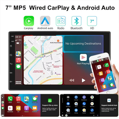 Double 2 Din Car Stereo 7 inch Automotive Multimedia Player Radio Android Auto Carplay Screen Navigation 2Din Wince System