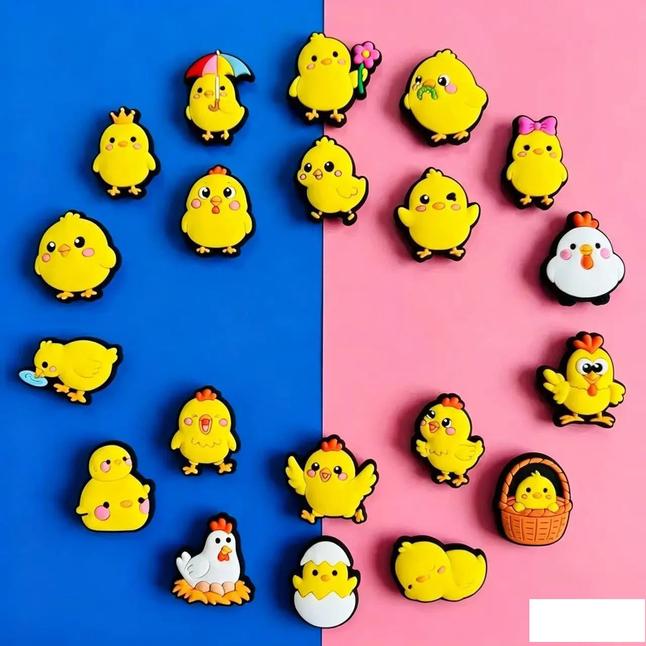 20-100pcs Cute Little Yellow Chicken Shoe Charms For Sandals,Shoe Decoration Accessories Shoe Pins Great Gift For Men Wom
