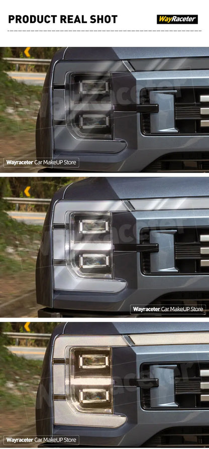 Car Headlight Protective Film Transparent Smoked Black TPU Sticker For BYD Shark 6 2025 2026 Off Road 4X4 Exterior Accessories