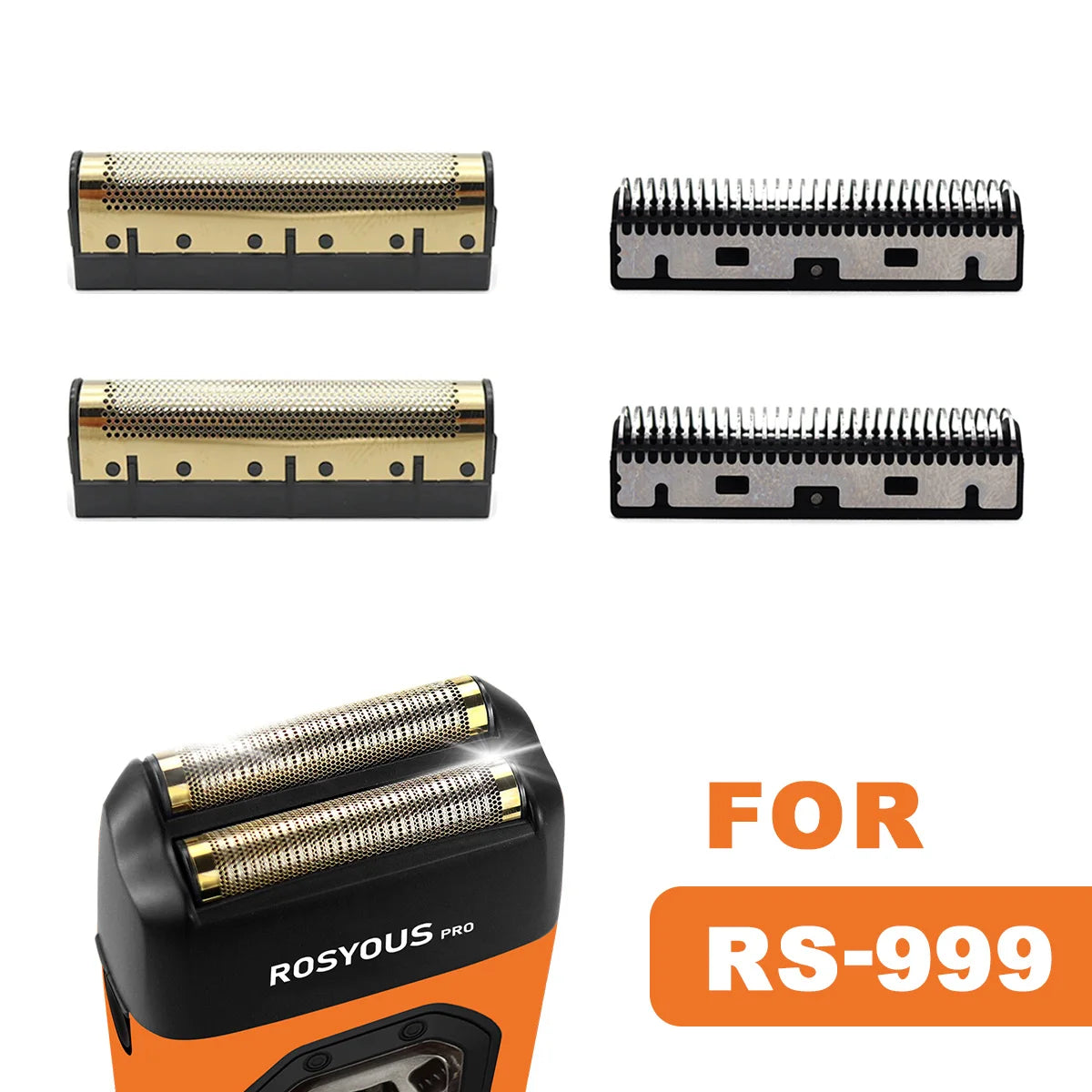 Electric Shaver Repair Accessories Wholesales Original Quality Replacement Double Foiled Blade Net for ROSYOUS RS-999