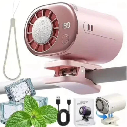 Car Clip On Fan Mini Portable Fan Outdoor Clip Umbrella Fan Waist Clip Electric Fan USB Rechargeable Desktop Cooling Fan Camping