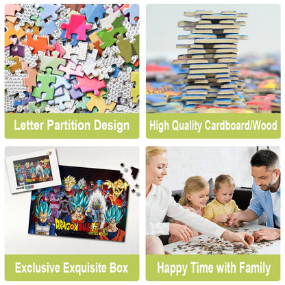 Montessori Educational Games Dragon Ball Anime 1000 Pieces Jigsaw Puzzle Brain Teaser Toy for Kids Adults Fun Family Table Game