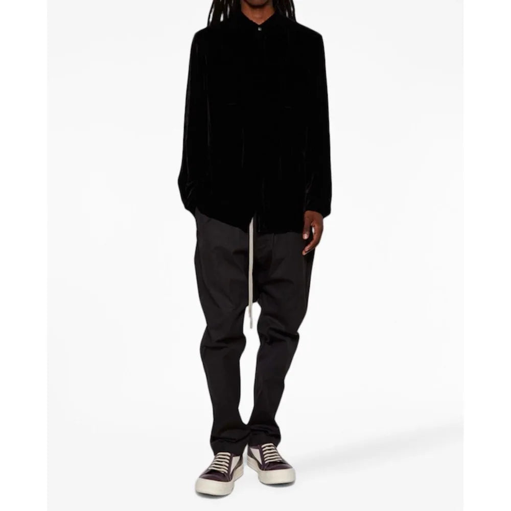 High Street RO Style Cotton Pants Harun Hard Cotton Pants Men's Hanging Crotch Straight Leg Pants Non Elastic Fashion Dark Style