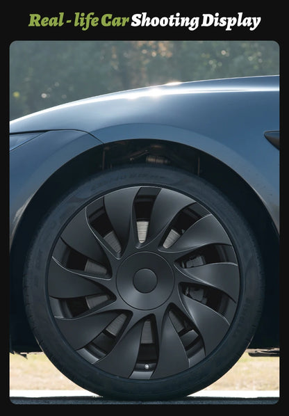 4PCS for Tesla 2026 Model 3 Standard 18 Hub Caps, Full Rim Covers Replacement Wheel Cover Accessories for Standard Edition