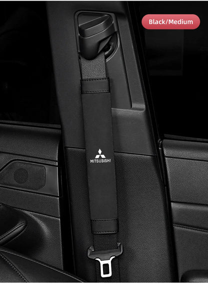 2Pcs Car Seat Belt Cover Shoulder Protector Auto Accessories For Mitsubishi Eclipse Lancer Outlander Pajero Ralliart Star Mirage