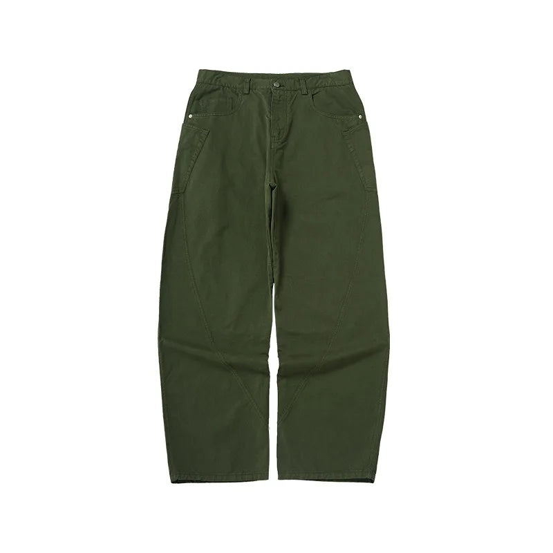 Custom LOGO Men's Scimitar Cargo Pants 2025 Winter 100% Cotton American Vintage BoxyFit Slacks