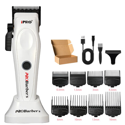 Professional Cordless Barber White Kit For Men Hair Clipper 7500RPM  Electric Hair Trimmer 7700RPM X Series Shaver 8000RPM With