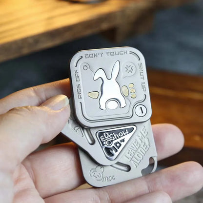 Angry Rabbit Triple-Layer EDC Magnetic Slider Side-Push Sensory Fidget Toy for ADHD, Anxiety & Office Stress Relief