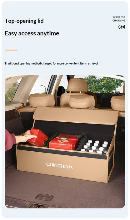 Suitable for Omoda s5 fx 9 EV PHEV C5 E5 C9 7 8plus car trunk storage box folding storage box large capacity storage box