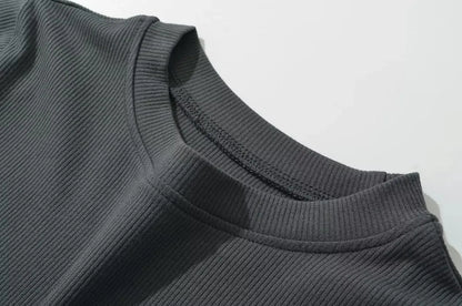 Summer Short Sleeve O-neck Knitted Bodysuits Women Stretchable Slim Basic Solid Color Tops