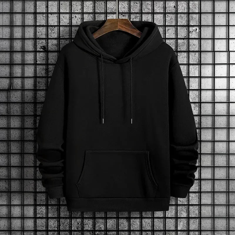 2026 New in Men's Sportswear Solid Color Hoodie + Sweatpants Urban Casual Fashion Tracksuit Fall/winter Comfort Warm Soft Outfit