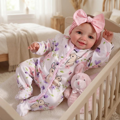 NPK 17inch Lifelike Reborn Baby Doll Newborn Soft Touch Cuddly 3D Skin Multiple Layers Painting Realistic Vinyl Toy