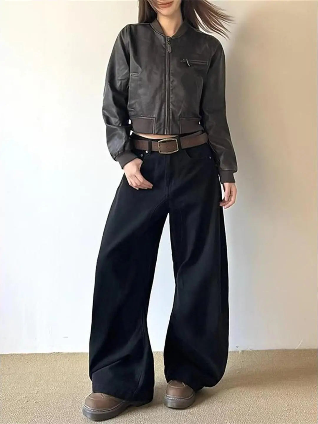 Retro American Knife Design Wide Leg Jeans Loose Fit Slimming High Street Style for Men And Women Autumn New Arrival