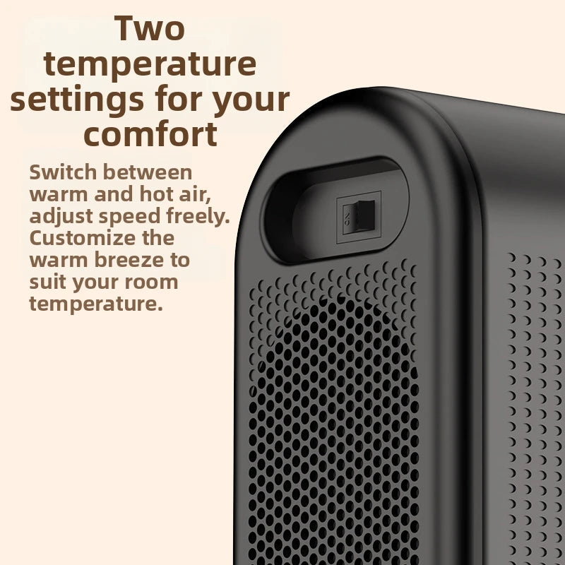 Space Heater Indoor Portable Electric PTC Heater Desktop Fast Warming Bedroom Office Sitting Room Instant Heating Space Heater