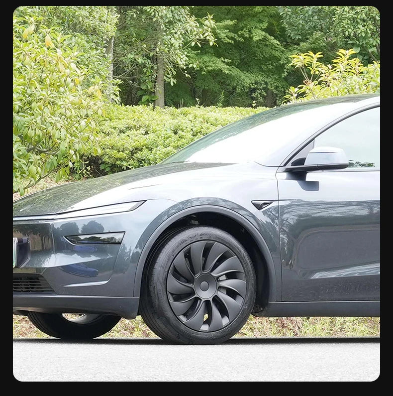 4PCS for Tesla Model Y 2025-2026 Juniper 19 Inch Smooth Style Hubcap Hub Cap Full Rim Cover Replacement Wheel Cap Accessories
