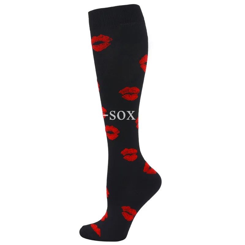 1Pair New Compression Stockings 20-30Mmhg Knee High Sports socks Fit Medical Varicose Veins Pregnant  Edema Diabetes Circulation
