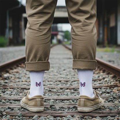 Men's Cotton Work Socks Cushioned Long Running Breathable Ankle Crew Socks Casual Socks for Men Cycling Socks