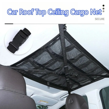 NEW Car Ceiling Cargo Net Strong Load-Bearing Mesh Auto Roof Storage Net Pocket Travel Supplies Car Stowing Tidying Accessories
