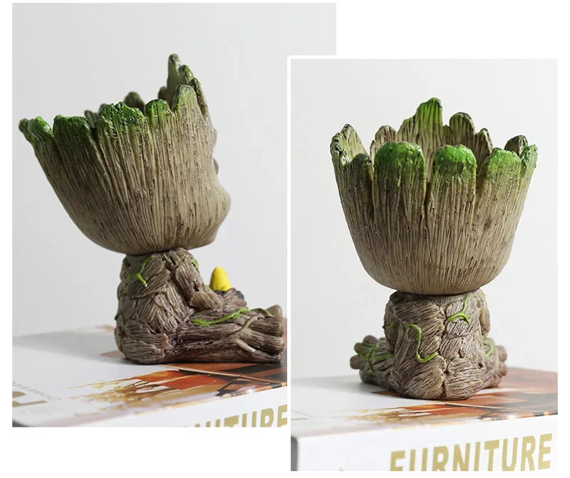 Home Decoration Groot Planter Flower Pots For Indoor Flowers Pot Tree Man Ornaments Anime Figure Statue Art Crafts Kid Men Gifts