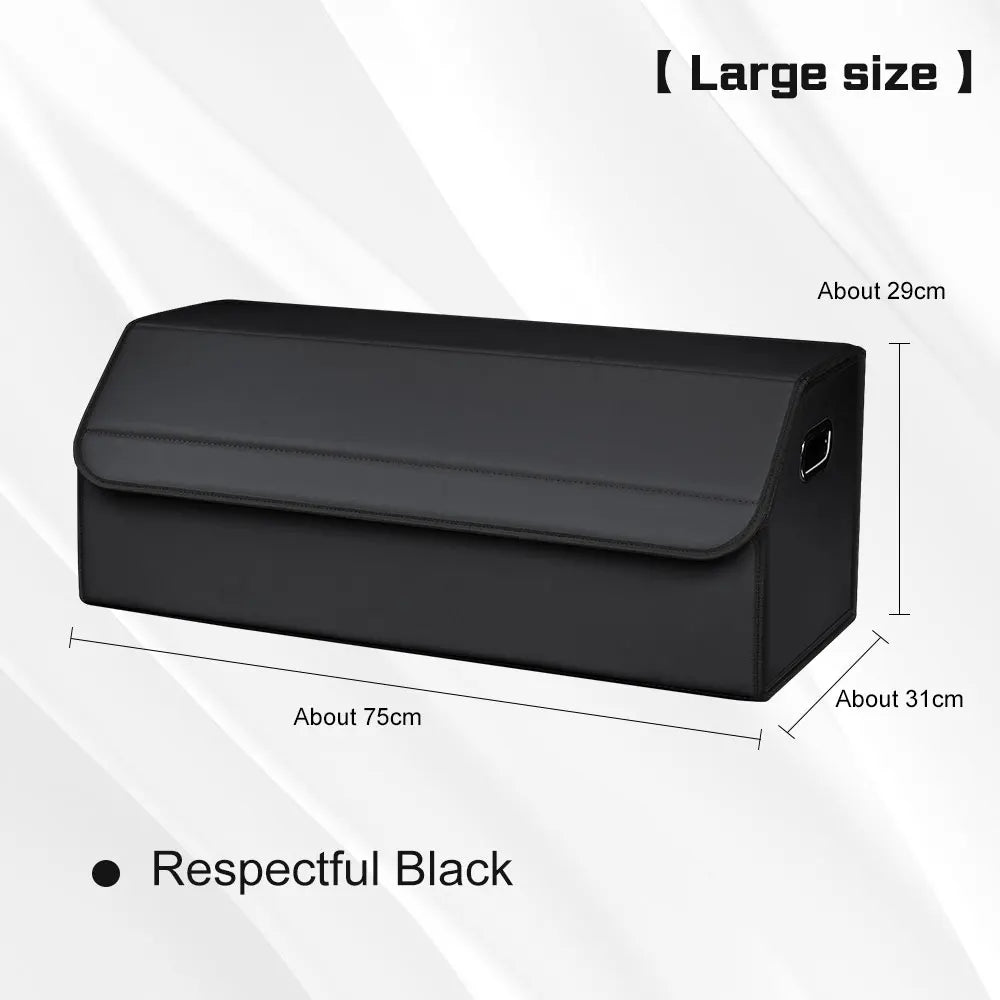 Portable Car Trunk Organizer Box Large Capacity Leather Foldable Storage Box Multifunctional Auto Organizer Bag Car Accessories