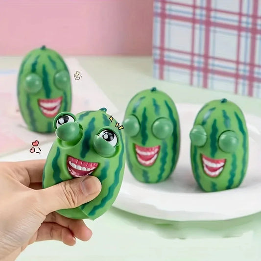 Funny Watermelon Pop Out Eyes Squishy Fidget Toys Anti-Stress Balls Fidget Vent Squeeze Stare Prank Toy Kids Birthday Gifts