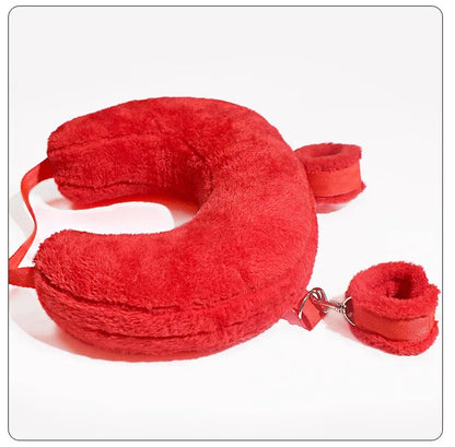 SM Astraddle Pillow, Restrain Sex Toy, Sex Toy Set (Complimentary Mouth Ball and Plush Eye Mask)