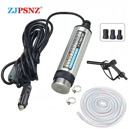 60L/min Flow 12m Head 12V 24V Car Auto Oil Pump Pure Copper Motor 265W High-power Refueling Machine Transfer Pump Sewage Pump