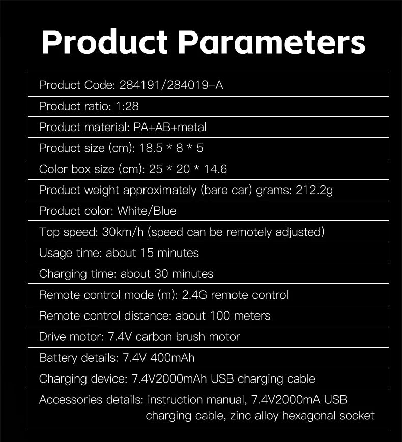 WLtoys 284019-A 284191 1:28 2.4G RC Car With LED Lights 4WD Gyro 30KM/H Remote Control Car Off-Road Drift Vehicle Toys For Kid