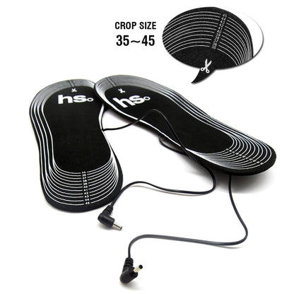 Winter Heated Insoles Electric Battery Heating Warm Shoes Inserts Free Cut Carbon Fiber Foot Pads Thermal Heater Insoels
