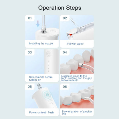 Mijia Electric Oral Irrigator F300 Dental Water Jet Portable Powerful Pick Flosser Teeth Whitening Cleaner Mouth Cleanner